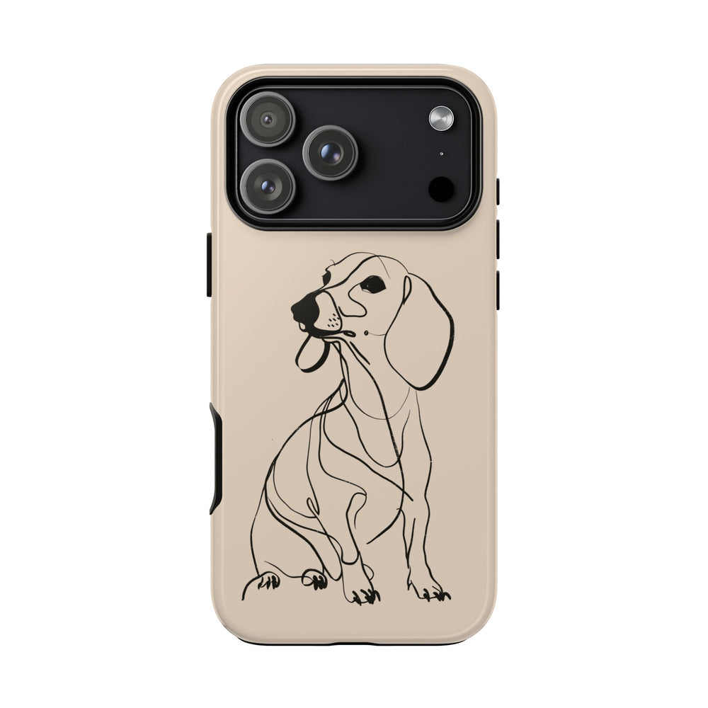 Dachshund Line Art Tough Phone Case